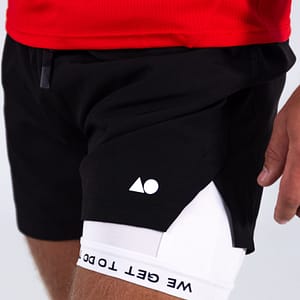 PaceForce | Running short Black on White